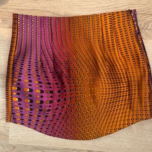 Zara pattern silk mini skirt